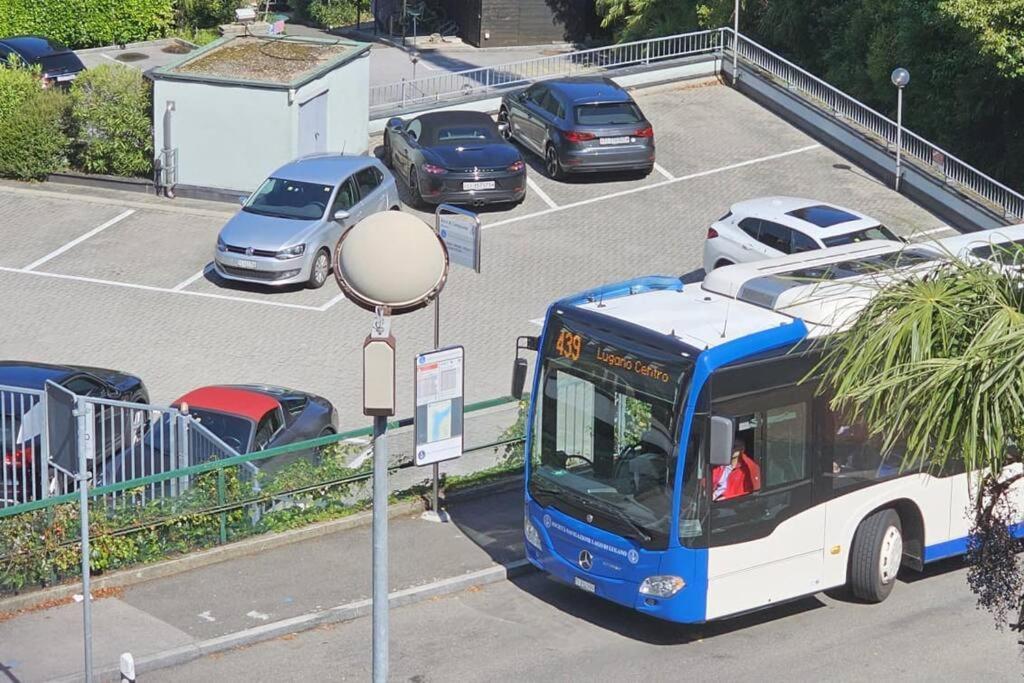 Idyllische Ferienwohnung In Bissone Exterior foto